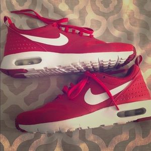 Bright RED NIKE shoes